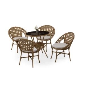Star 4’lü Rattan Krem Çay Seti